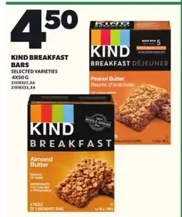 Loblaws KIND BREAKFAST BARS, 4X50 G offer