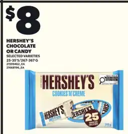 Loblaws HERSHEY'S CHOCOLATE OR CANDY, 25-35'S/267-367 G offer