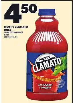 Loblaws MOTT'S CLAMATO JUICE, 1.89 L offer