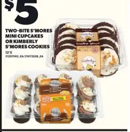 Loblaws TWO-BITE S'MORES MINI CUPCAKES OR KIMBERLY S'MORES COOKIES offer