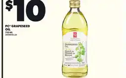 Loblaws PC GRAPESEED OIL, 750 ML offer