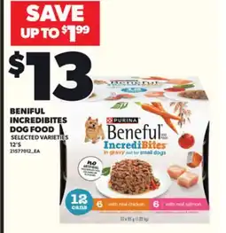 Loblaws BENEFUL INCREDIBITES DOG FOOD, 12'S offer