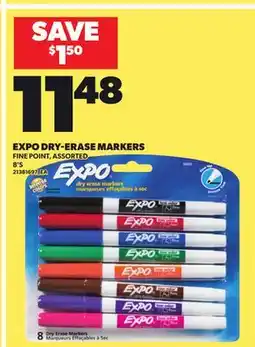 Loblaws EXPO DRY-ERASE MARKERS, 8'S offer