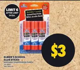 Loblaws ELMER'S SCHOOL GLUE STICKS, 3 X 20 G offer
