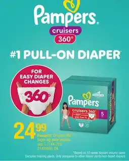Loblaws PAMPERS CRUISERS 360˚ SUPER BIG PACK DIAPERS, 44-78'S offer