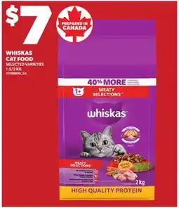 Loblaws WHISKAS CAT FOOD, 1.5/2 KG offer