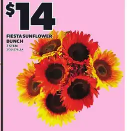 Loblaws FIESTA SUNFLOWER BUNCH, 7 STEM offer
