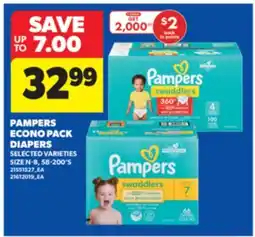 Real Canadian Superstore PAMPERS ECONO PACK DIAPERS, SIZE N - 8, 58-200' S offer