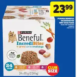 Real Canadian Superstore PURINA BENEFUL INCREDIBITES WET DOG FOOD 24X85 G offer