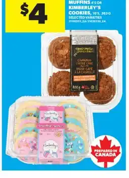 Real Canadian Superstore MUFFINS 4' S OR KIMBERLEY'S COOKIES, 10' S, 383 G offer