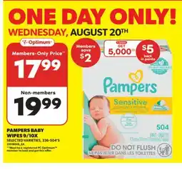 Real Canadian Superstore PAMPERS BABY WIPES 9/10X, 336-504'S offer