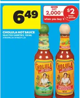 Real Canadian Superstore CHOLULA HOT SAUCE, 150 ML offer