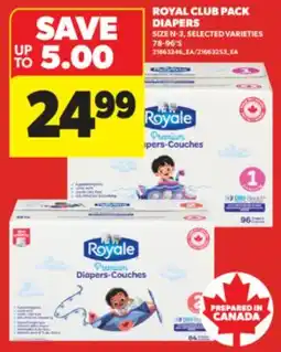 Real Canadian Superstore ROYAL CLUB PACK DIAPERS, 78-96'S offer