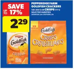 Real Canadian Superstore PEPPERIDGE FARM GOLDFISH CRACKERS, 156-204 G OR CRISPS, 177 G offer