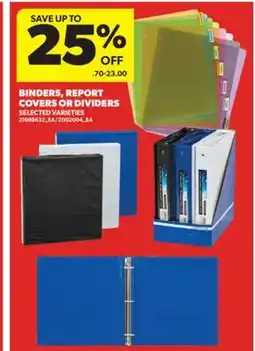 Real Canadian Superstore BINDERS, REPORT COVERS OR DIVIDERS offer