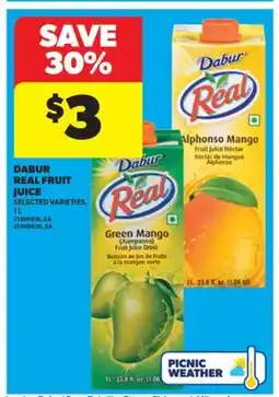 Real Canadian Superstore DABUR REAL FRUIT JUICE, 1 L offer