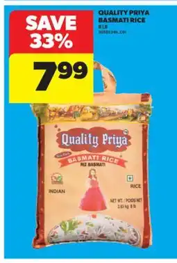 Real Canadian Superstore PRIYA BASMATI RICE, 8 LB offer