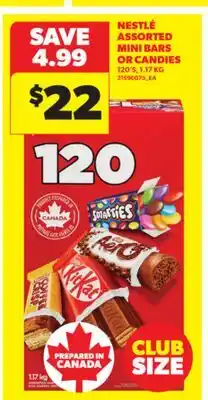 Real Canadian Superstore NESTLÉ ASSORTED MINI BARS OR CANDIES, 120'S, 1.17 KG offer