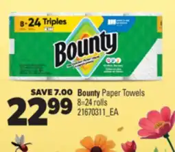 Real Canadian Superstore BOUNTY PAPER TOWELS, 8 = 24 ROLLS offer