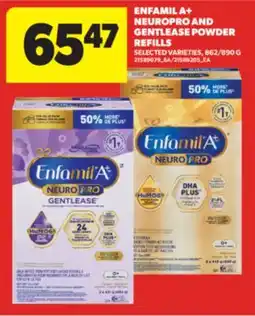 Real Canadian Superstore ENFAMIL A + NEUROPRO AND GENTLEASE POWDER REFILLS, 862/890 G offer