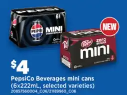 Real Canadian Superstore PEPSICO BEVERAGES MINI CANS, 6X222ML offer