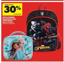 Real Canadian Superstore HEYS LICENSED BACKPACKS AND LUNCH BAGS offer