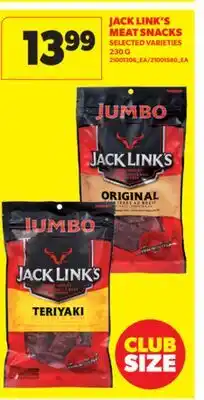 Real Canadian Superstore JACK LINK'S MEAT SNACKS, 230 G offer