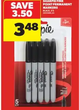 Real Canadian Superstore SHARPIE FINE POINT PERMANENT MARKERS BLACK, 5'S offer