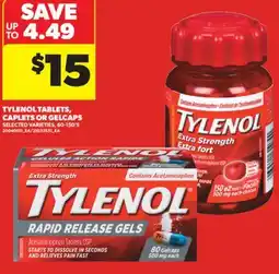 Real Canadian Superstore TYLENOL TABLETS, CAPLETS OR GELCAPS, 60-150'S offer