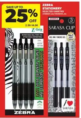 Real Canadian Superstore ZEBRA STATIONERY offer