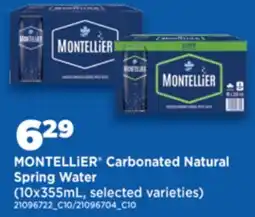 Real Canadian Superstore MONTELLIER CARBONATED NATURAL SPRING WATER,10X355ML offer