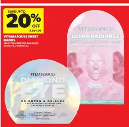 Real Canadian Superstore VITAMASQUES SHEET MASKS offer