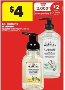 Real Canadian Superstore J. R. WATKINS FOAMING, 266/325 ML offer