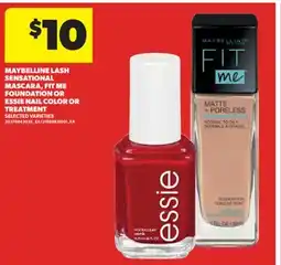 Real Canadian Superstore MAYBELLINE LASH SENSATIONAL MASCARA, FIT ME FOUNDATION OR ESSIE NAIL COLOR OR TREATMENT offer