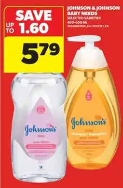 Real Canadian Superstore JOHNSON & JOHNSON BABY NEEDS, 400-600 ML offer