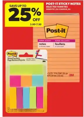 Real Canadian Superstore POST-IT STICKY NOTES offer