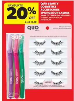 Real Canadian Superstore QUO BEAUTY COSMETICS ACCESSORIES, SPONGES OR LASHES offer