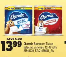 Real Canadian Superstore CHARMIN BATHROOM TISSUE, 12 = 48 ROLLS offer