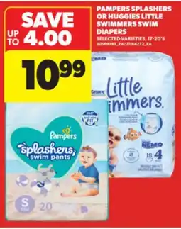 Real Canadian Superstore PAMPERS SPLASHERS OR HUGGIES LITTLE SWIMMERS SWIM DIAPERS, 17-20' S offer