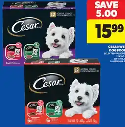 Real Canadian Superstore CESAR WET DOG FOOD, 12X100 offer