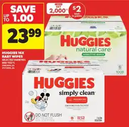 Real Canadian Superstore HUGGIES 16X BABY WIPES, 960-1152'S offer
