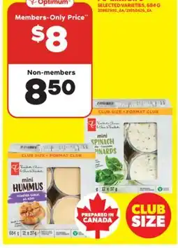 Real Canadian Superstore PC MINI DIPS, 684 G offer