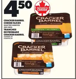 Independent Grocer CRACKER BARREL CHEESE SLICES, 200-240 G offer