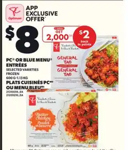Independent Grocer PC OR BLUE MENU ENTRÉES, 600 G - 1.13 KG offer