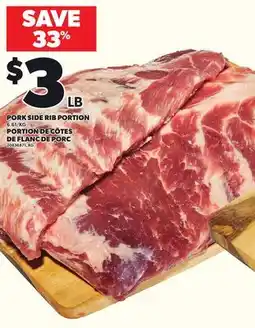 Independent Grocer PORK SIDE RIB PORTION offer