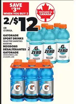 Independent Grocer GATORADE SPORT DRINKS, 6X591 ML offer