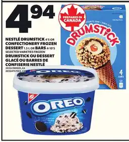 Independent Grocer NESTLÉ DRUMSTICK, 4'S OR CONFECTIONERY FROZEN DESSERT 1.5 L OR BARS offer