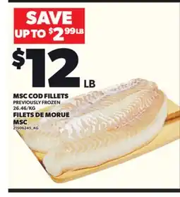 Independent Grocer MSC COD FILLETS offer