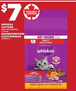 Independent Grocer WHISKAS CAT FOOD, 1.5/2 KG offer