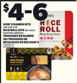 Independent Grocer HON'S RAMEN KITS, 360–500 G OR RICE ROLL KITS, 361–408 G offer